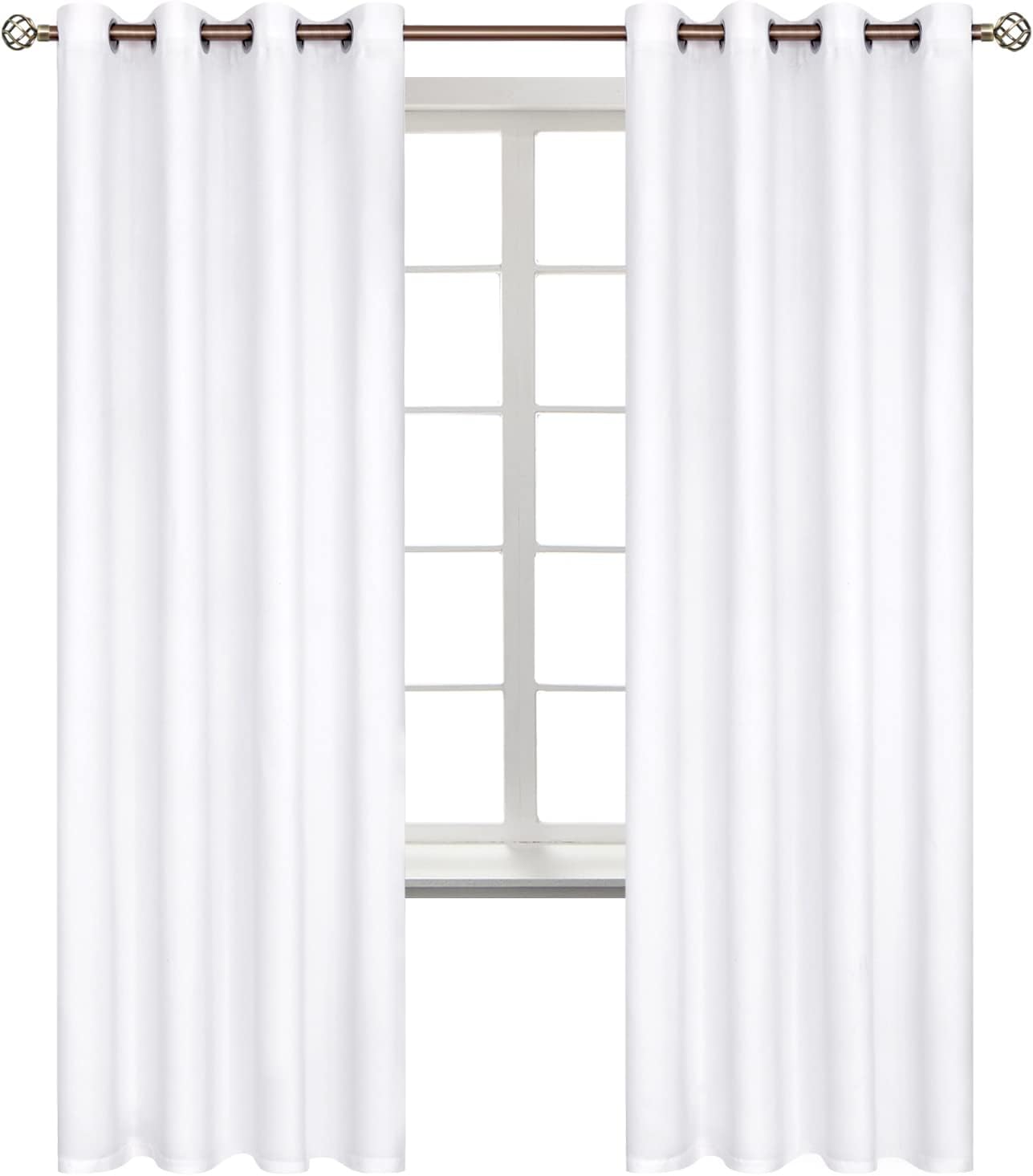 BGment Room Darkening Curtains 72 Inches Long - Grommet Thermal Insulated Drapes Window Treatment Curtains for Bedroom, 2 Panels, 52 x 72 I…