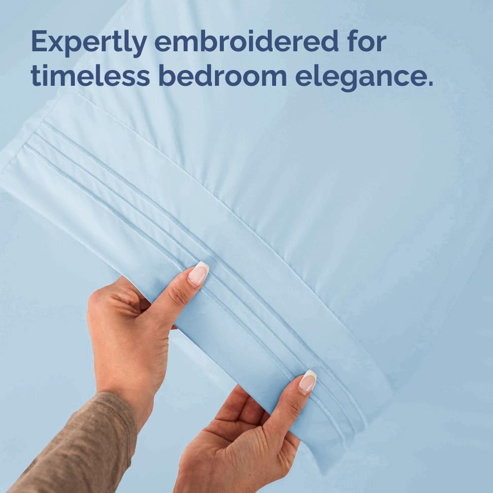 King Pillow Cases Set of 4 - Ultra Soft Hotel Quality Pillowcase Covers - Comfy, Cozy & Wrinkle Free - Shrinkage, Stain and Fade…