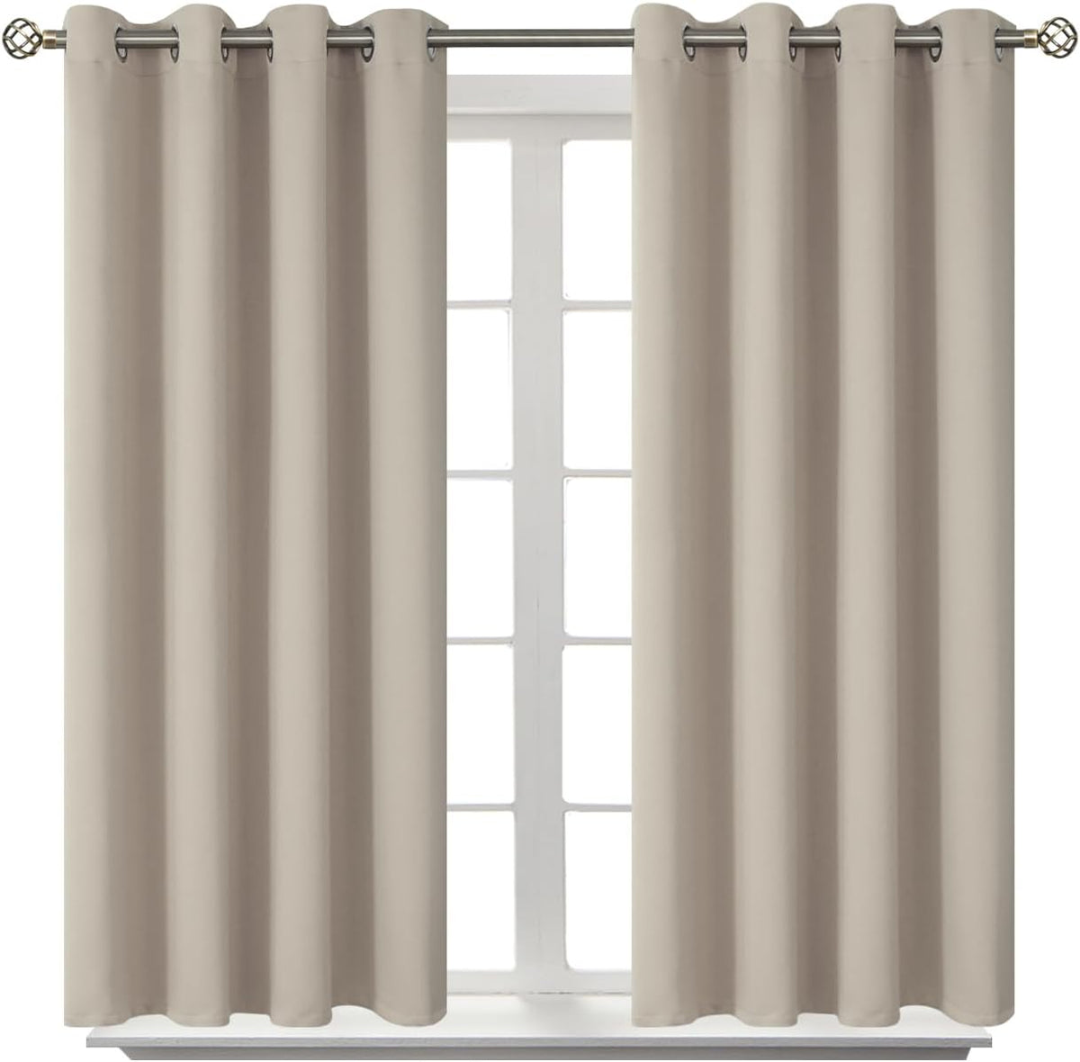 BGment Room Darkening Curtains 54 Inches Long - Grommet Thermal Insulated Drapes Window Treatment Curtains for Bedroom, 2 Panels, 52 x 54 I…