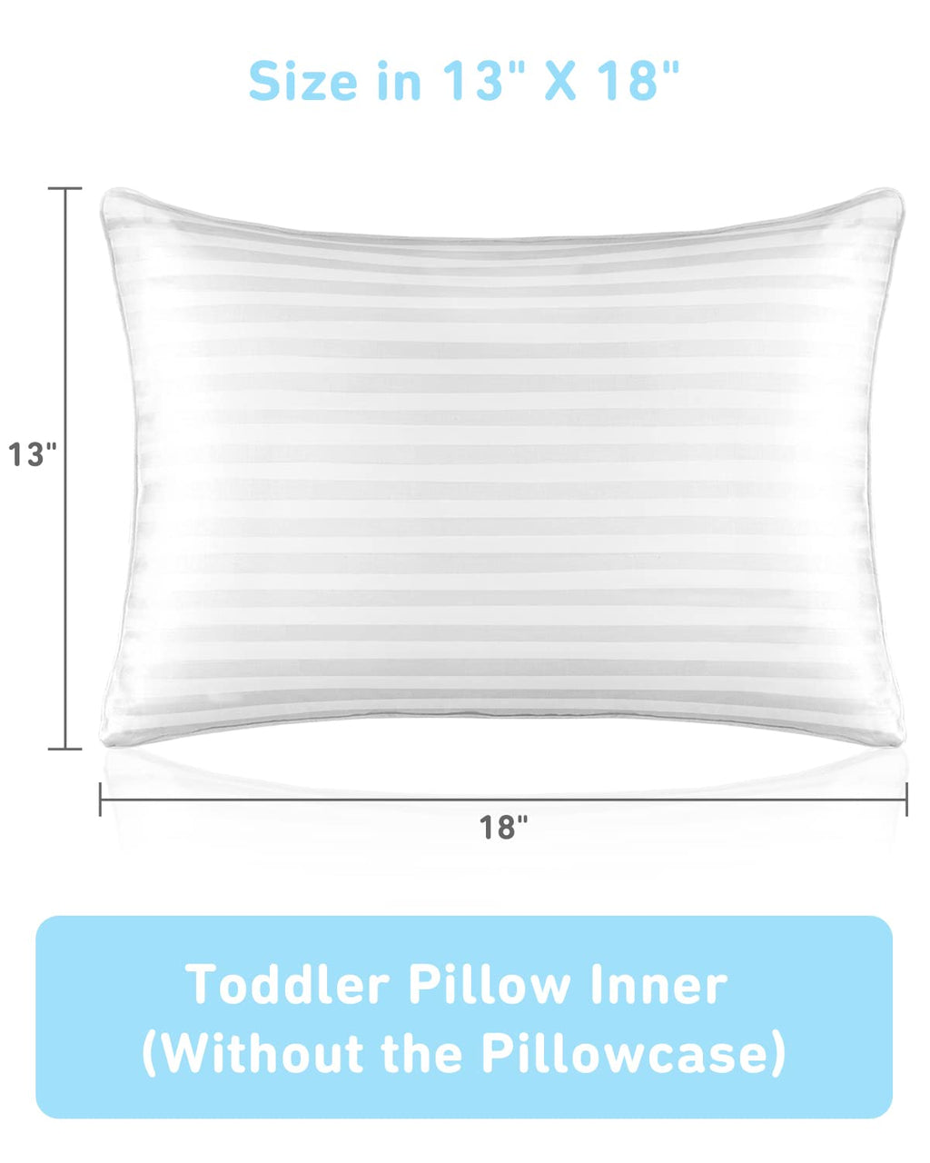 Babebay Toddler Pillow,13 x 18 Kid Pillows for Sleeping, Machine Washable Kids Pillow, Perfect for Travel, Toddlers Cot(Not Included Pillowca…
