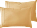 Nestl Camel Pillow Cases - Soft Queen Size Set of 2, 1800 Microfiber Pillow Cases with Envelope Closure, 20x30 Inches cotton