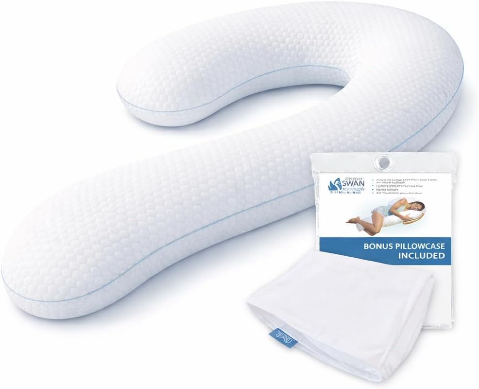 Contour Swan Body Pillow w/Pillowcase Cool XL - As Seen on TV