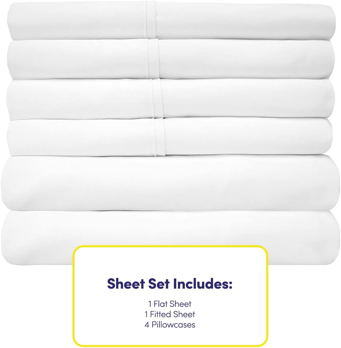Queen Sheets White - 6 Piece 1500 Supreme Collection Fine Brushed Microfiber Deep Pocket Queen Sheet Set Bedding - 2 Extra Pillow Cases…