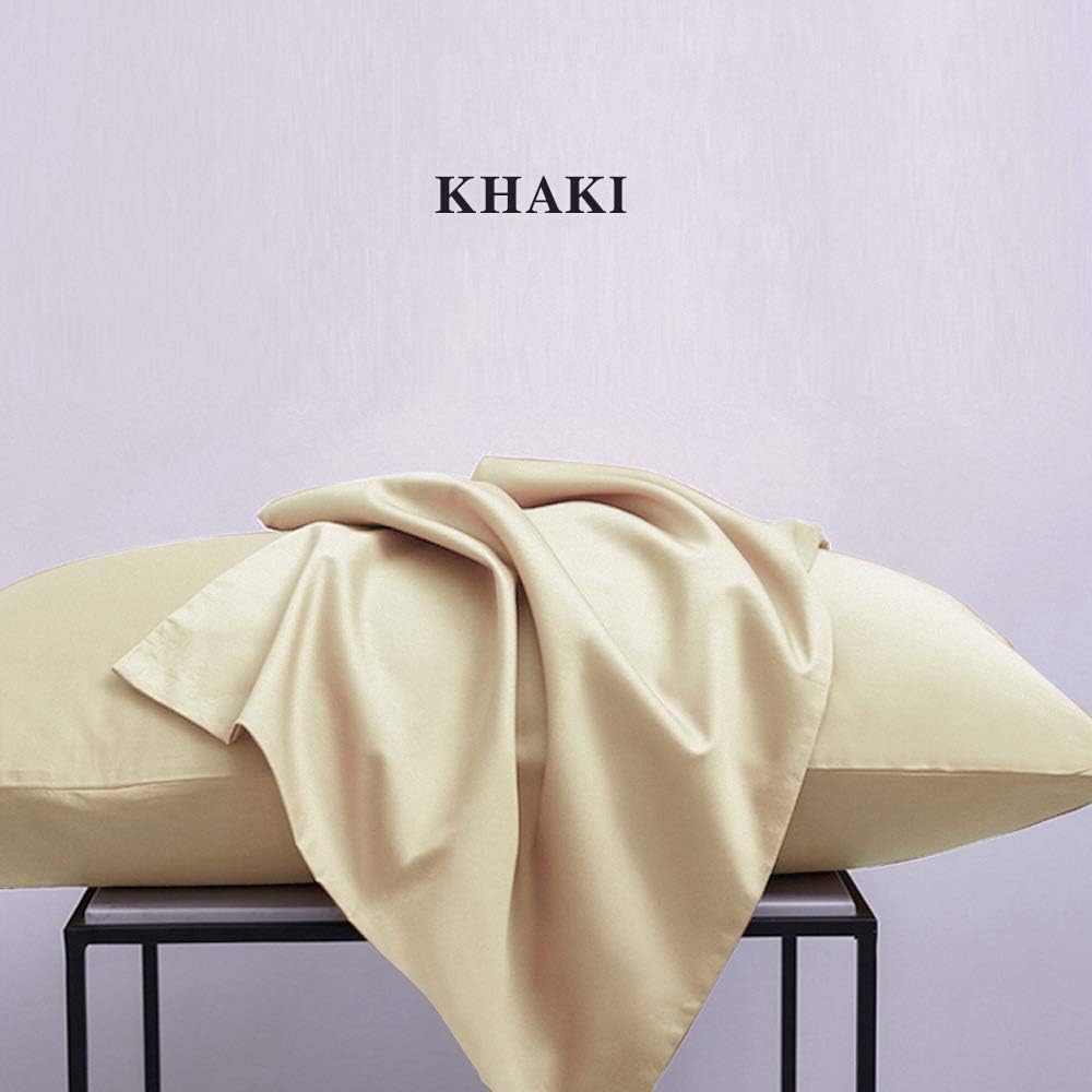 Ntbay Queen Pillowcase Set - 4 Pack Brushed Microfiber 20x30 Pillowcases - Soft, Wrinkle-Free, Fade-Resistant, Stain-Resistant, Light Taupe…