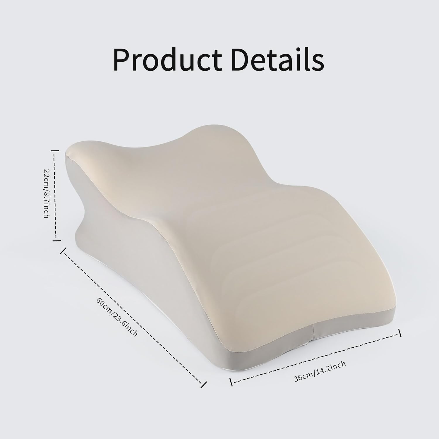 YouBath Reading Prone, Ergonomic Back Support Pillow for Bed Sitting Up Prone Pillow Face Down Sleep, Resting, Relaxing Back, White White