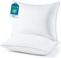 Adjustable Bed Pillows for Sleeping - Pillows Standard Size Set of 2, Soft & Fluffy Down Alternative Fill, Zippered Hotel Quality Pillows…