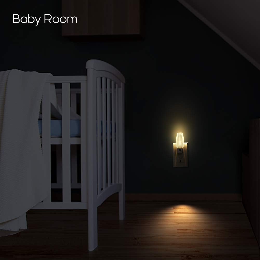 Emotionlite 8 Pack Plug in Night Light, Warm White LED Nightlight, Dusk to Dawn Sensor, Kids, Nursery, Bedroom, Bathroom, Hallway, Stairs…