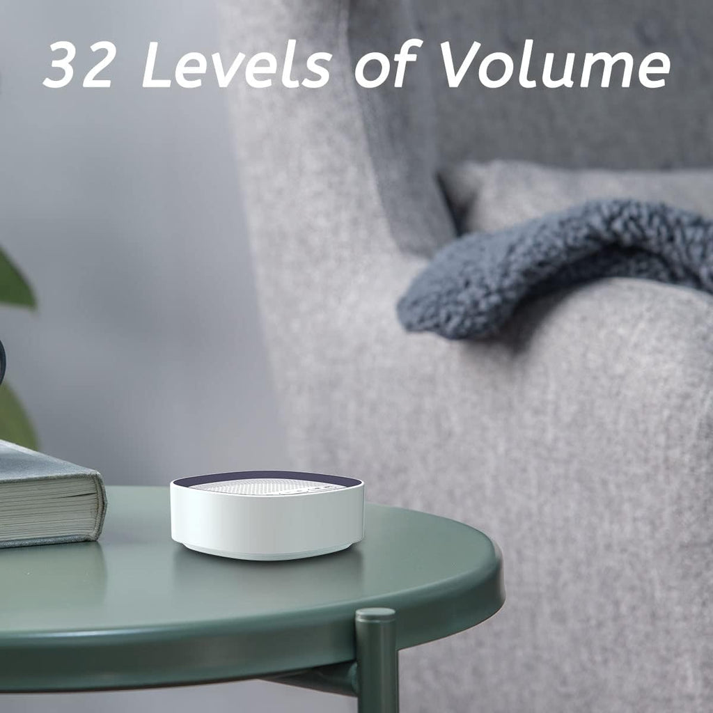 Sleep White Noise Sound Machines with 30 Soothing Sounds 3.5 mm Headphone Jack 5 Timer Settings 32 Precise Volume Memory Function Compact…