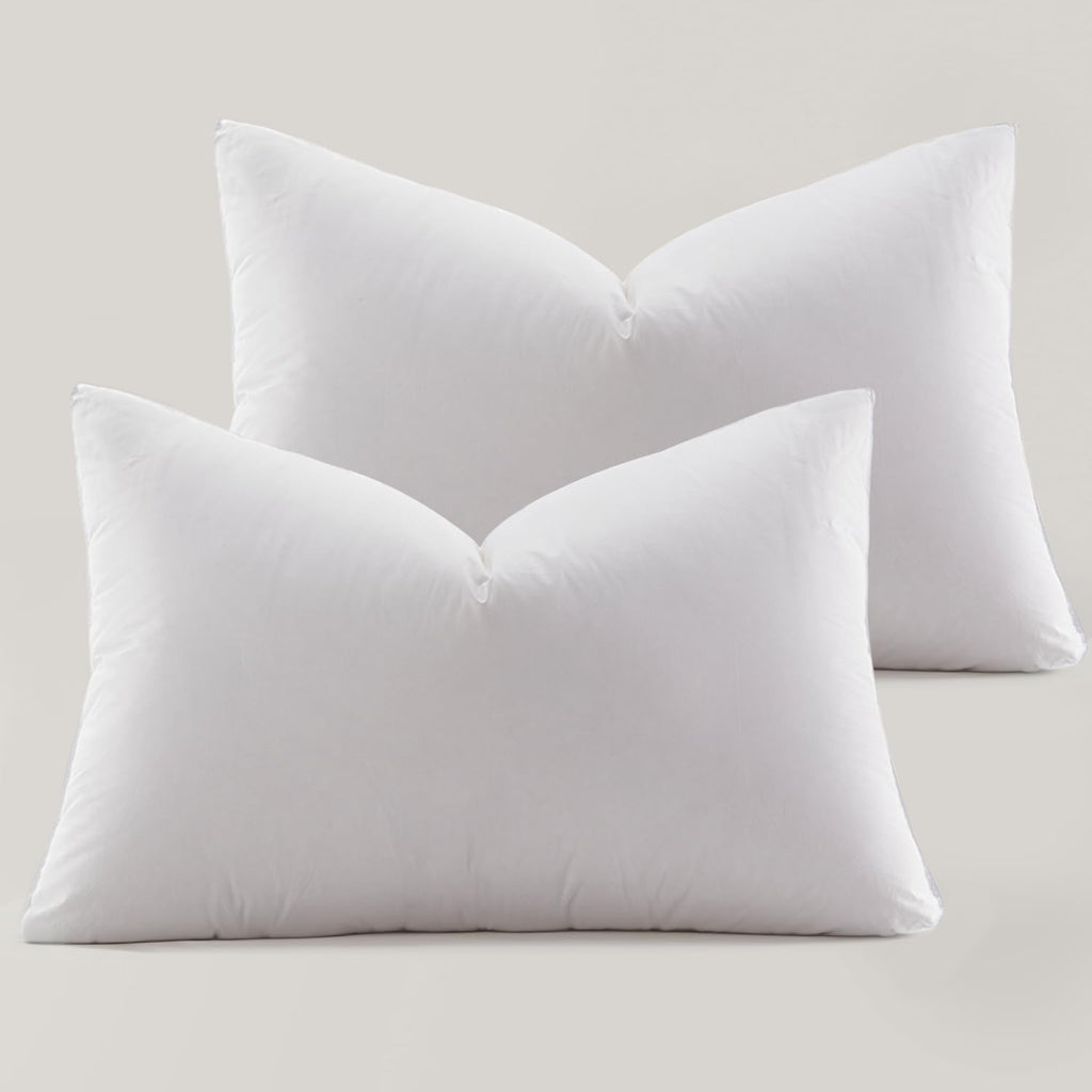 Globon Ultra Soft Down Pillow Standard Size Set of 2, Down Filled Bed Pillow for Sleeping, 100% Cotton Shell 500 Thread Count 700 Fill Powe…