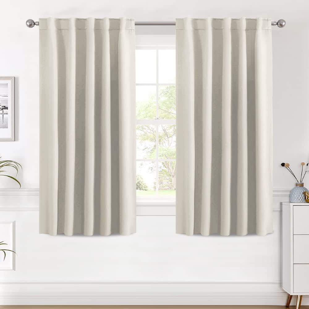 H.VERSAILTEX Light Reducing Curtains Thermal Insulated Window Treatment Panels Room Darkening Privacy Assured Drapes for Living…