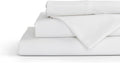 Linenhome Linen Home 4 Piece Twin Cotton Sheet Set, 100% Cotton Percale, 2 Pillowcases, Deep Pocket with All Around Elastic Sheet, Crisp Br…