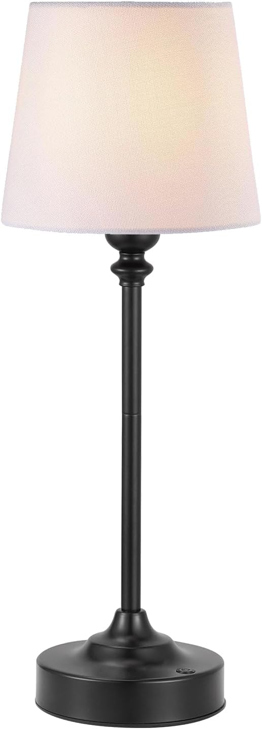 Kakanuo Cordless Table Lamp Rechargeable Black - 1 Pack 4000mAH Battery Operated Lamp for Decor, 3000K Stepless Dimming Touch Control…