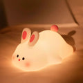 Rytinazzz Silicone Night Light for Kids, 50H Long Battery Big Face Rabbit Lamp, Gift for Kids, Soft Dimmable Bedside Light, Rechargeable…