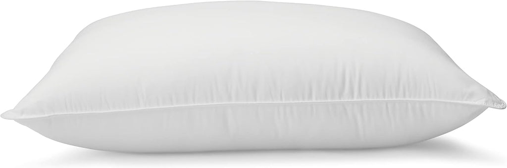 Amazon Basics Down Alternative Pillow for Side and Back Sleepers, Medium Density, Standard Size, 26" x 20", 2-Pack, White
