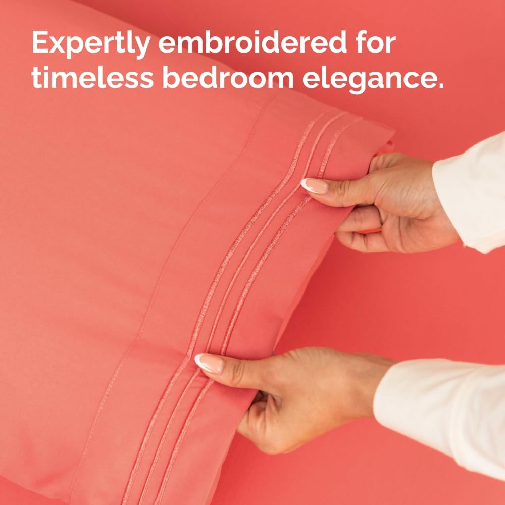 King Standard Pillow Cases Set of 4 - Soft Hotel Quality Pillowcase Covers - Comfy Bedding for Women, Men, Kids & Teens - Machine…