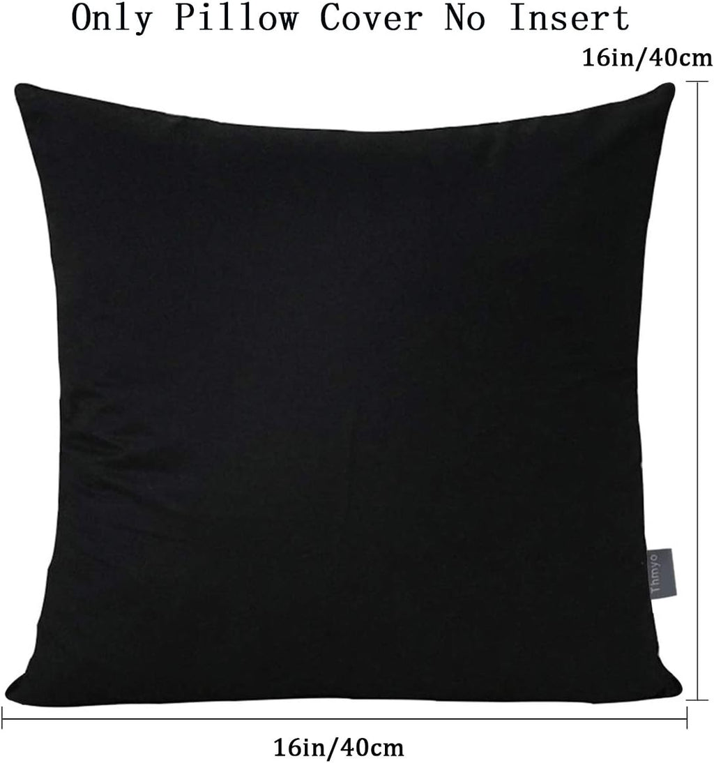 Thmyo 4-Pack 100% Cotton Comfortable Solid Decorative Throw Pillow Case Square Cushion Cover Pillowcase Sublimation Blank Pillow Covers Chr…