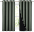 Nicetown 100% Blackout Curtains 54 inches Long, Double-Deck Completely Blackout Window Treatment Thermal Insulated Lined Drapes for Small W…