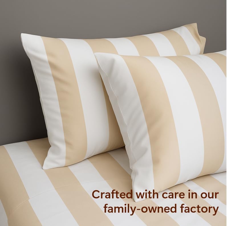 Perupima Peru Pima 415 Thread Count Percal King Pillowcases - 100% Peruvian Pima Cotton, 2 Piece (2 Pillowcases) - Cooling, Crisp, Hotel Qu…
