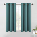 NICETOWN Living Room Window Curtain Panels, Thermal Insulated Solid Grommet Blackout Draperies/Drapes (Sea Teal, 1 Pair, 42 by 54-Inch)