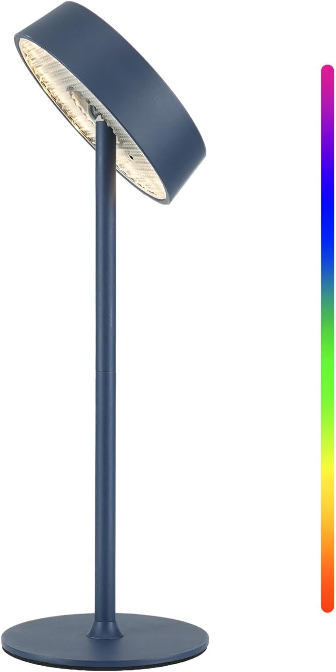 Cordless Lamp, Rechargeable Table Lamp, Battery Operated, RGB Dimmable Touch Control, 3 Color Temperatures, LED Memory Function, Portable…