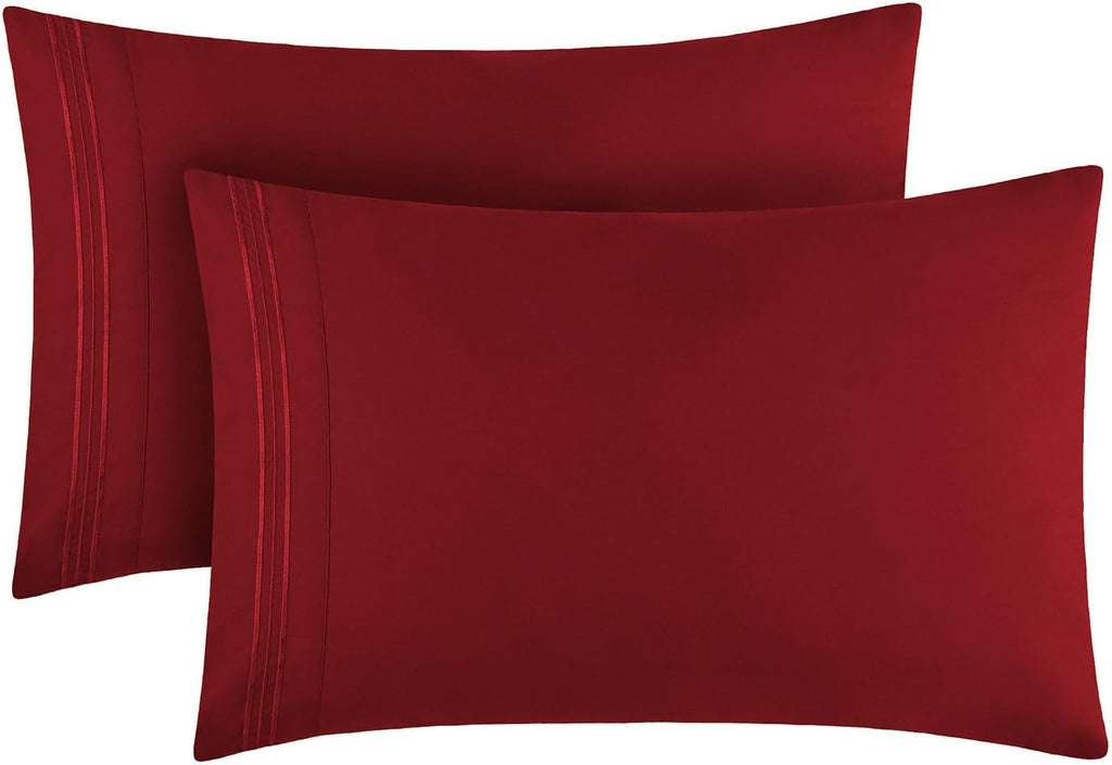 Mellanni Pillow Cases - Luxury, Extra Soft, Cooling Pillow Covers - 2 PC Iconic Collection Pillowcases - Envelope Closure (Standard/Queen 2…