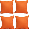 Thmyo 4-Pack 100% Cotton Comfortable Solid Decorative Throw Pillow Cases Square Cushion Cover Pillowcases Sublimation Blank Pillow Cover Ha…