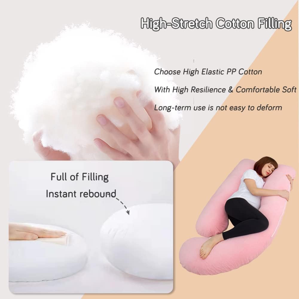 60 Inch Pregnancy Pillows for Sleeping, Extra Large U Shaped Body Pillow, Pregnancy Pillow, Maternity Pillow for Pregnant Women with…