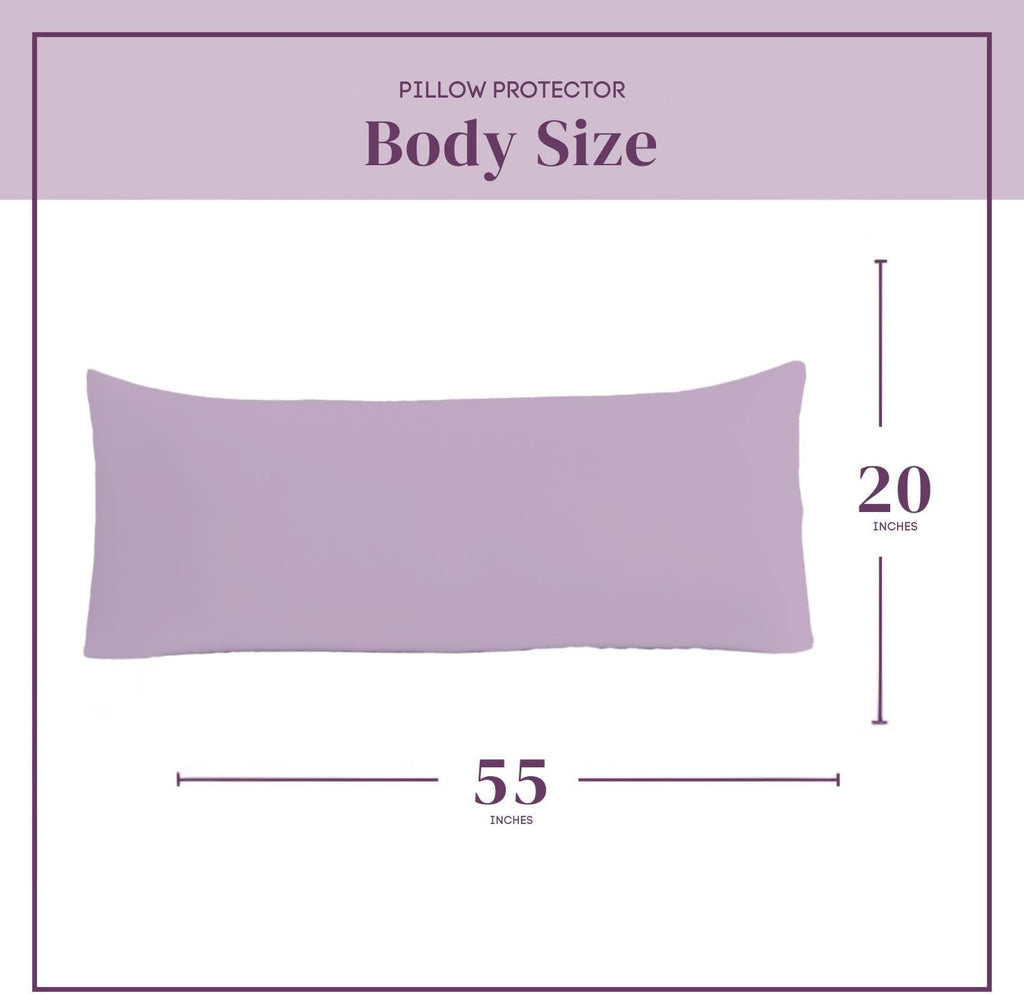 CirclesHome Pillow Protectors Single Pack Body (20 x 55) Zippered - 100% Cotton Breathable Pillowcases - Protects Pillows from Dirt, Dust…