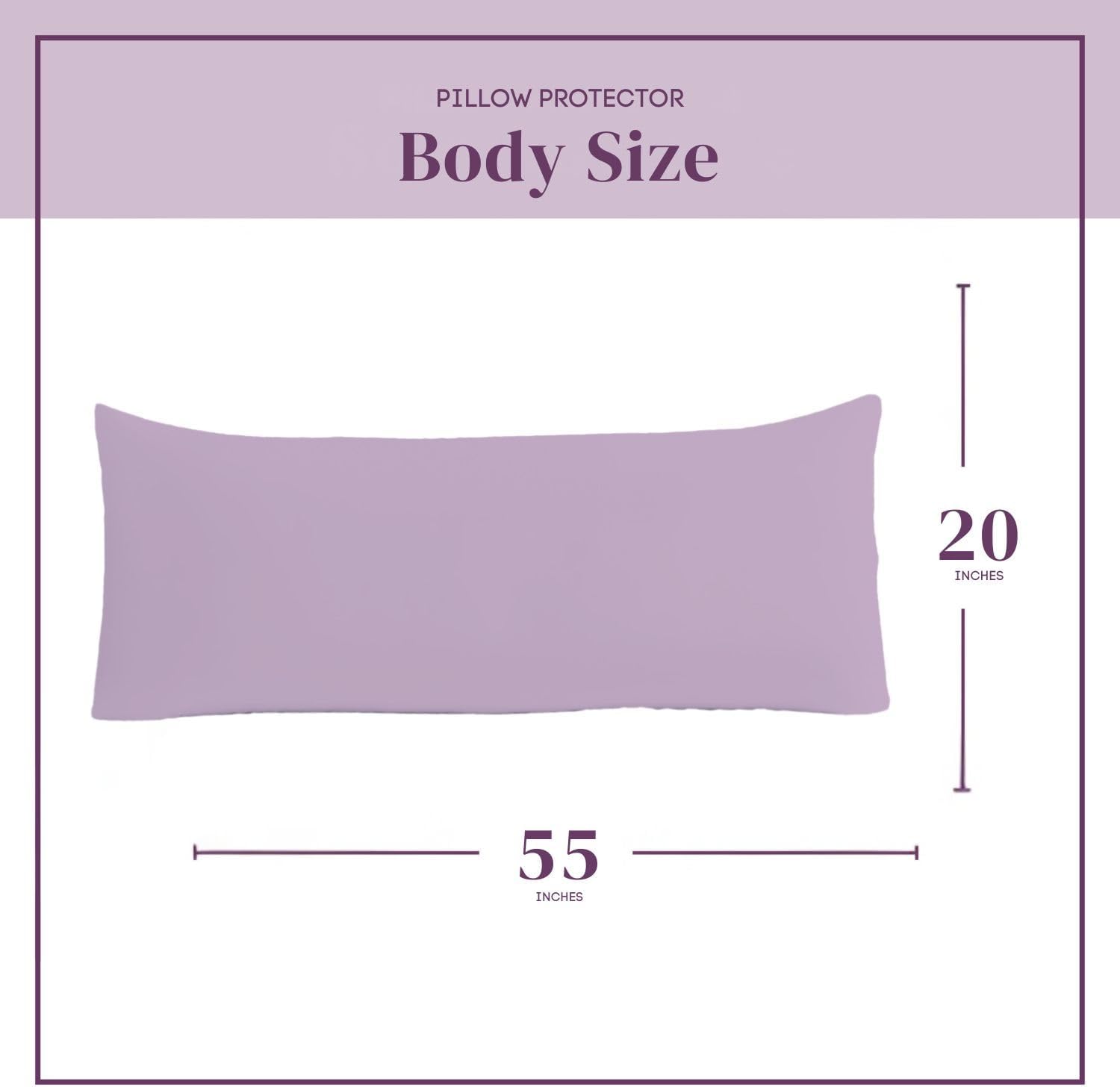 CirclesHome Pillow Protectors Single Pack Body (20 x 55) Zippered - 100% Cotton Breathable Pillowcases - Protects Pillows from Dirt, Dust…