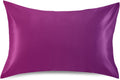 Purple Gradient Color Pillow Covers Silk Pillowcase for Hair and Skin Soft Breathable Cooling Satin Pillowcase King Size Pillow Case for…