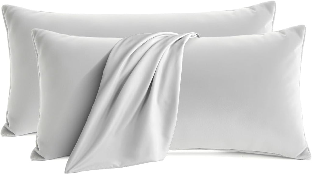QJFabricCO Q&J Fabric Co. Bedding Pillow Cases King Size Set of 2 –Wrinkle, Fade Resistant, Soft Brushed Microfiber Pillow Cover–Envelope Pil…