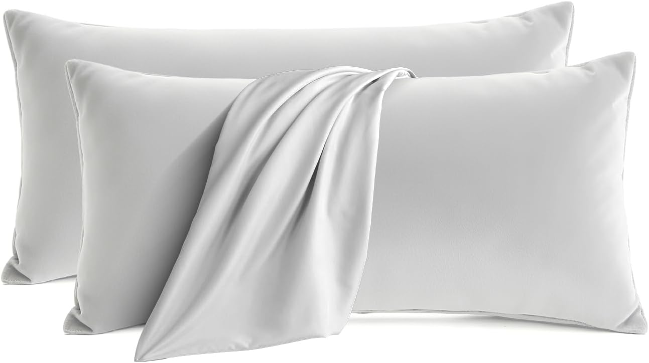 QJFabricCO Q&J Fabric Co. Bedding Pillow Cases King Size Set of 2 –Wrinkle, Fade Resistant, Soft Brushed Microfiber Pillow Cover–Envelope Pil…