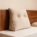KCTVUIWS Triangular Headboard Pillow with Removable Cover & Side Pockets, Small Bed Wedge Pillow for Headboard, Daybed Sitting Backr…