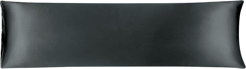 uxcell Body Pillow Cover 20x72 Inch Black Silky Satin Body Pillowcases for Hair and Skin Luxury Cooling Soft Smooth Washable