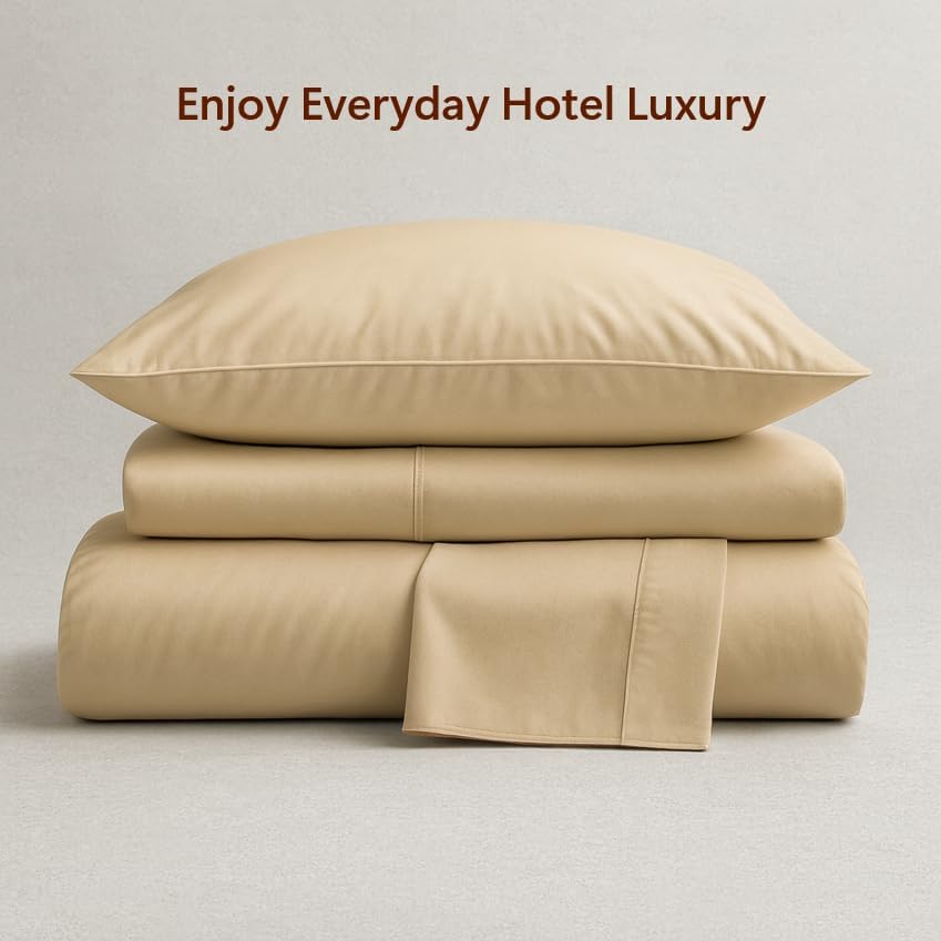Perupima Peru Pima 415 Thread Count Percal Twin XL Sheet Set - 100% Peruvian Pima Cotton, 3 Piece (Flat, Fitted, 1 Pillowcase) - Cooling, C…