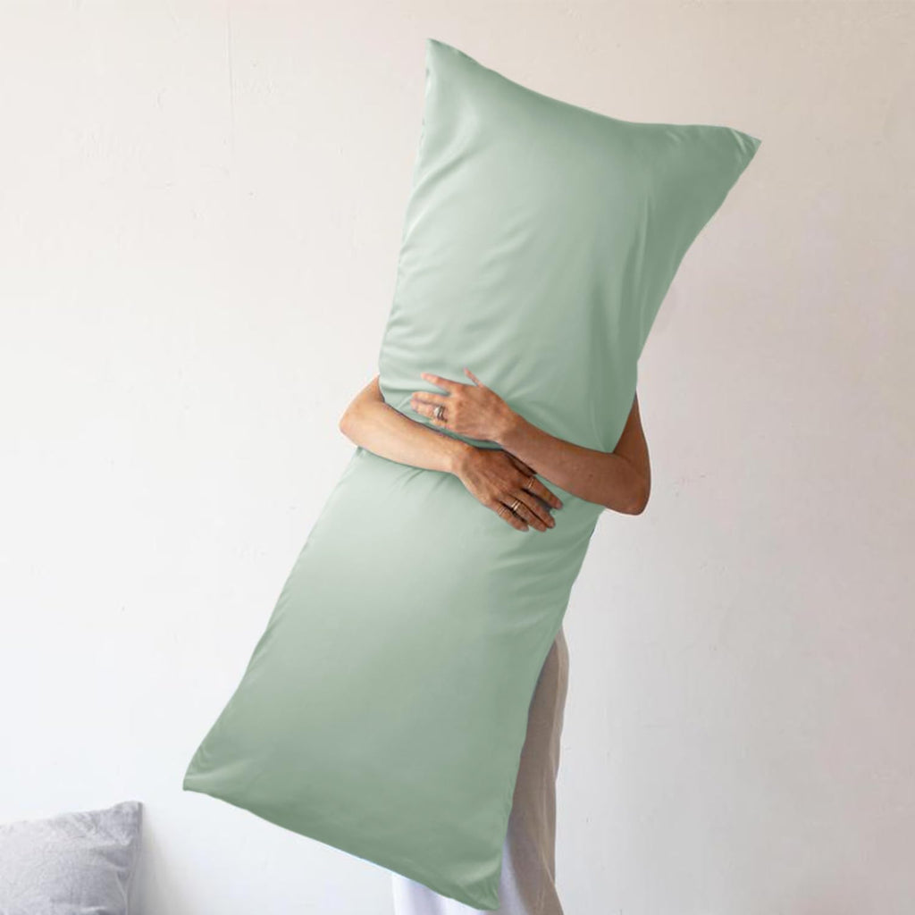 WishSmile Body Cooling Pillowcase Long Pillow Case Breathable Cool Silky Soft Rayon Derived from Bamboo Fabric, Hair and Skin Friendly, Jad…