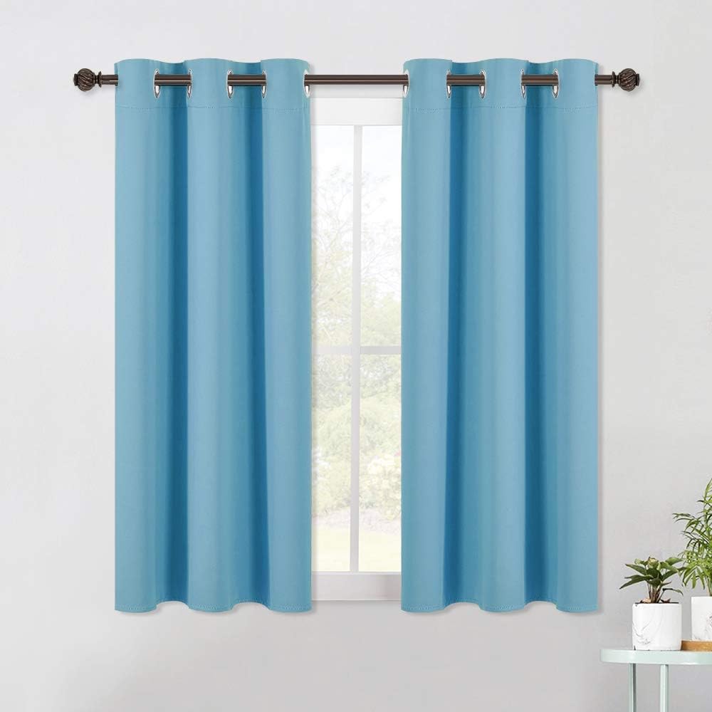 NICETOWN Blackout Draperies Curtains for Kids Room, Window Treatment Thermal Insulated Solid Grommet Blackout Drape Panels for Bedroom…
