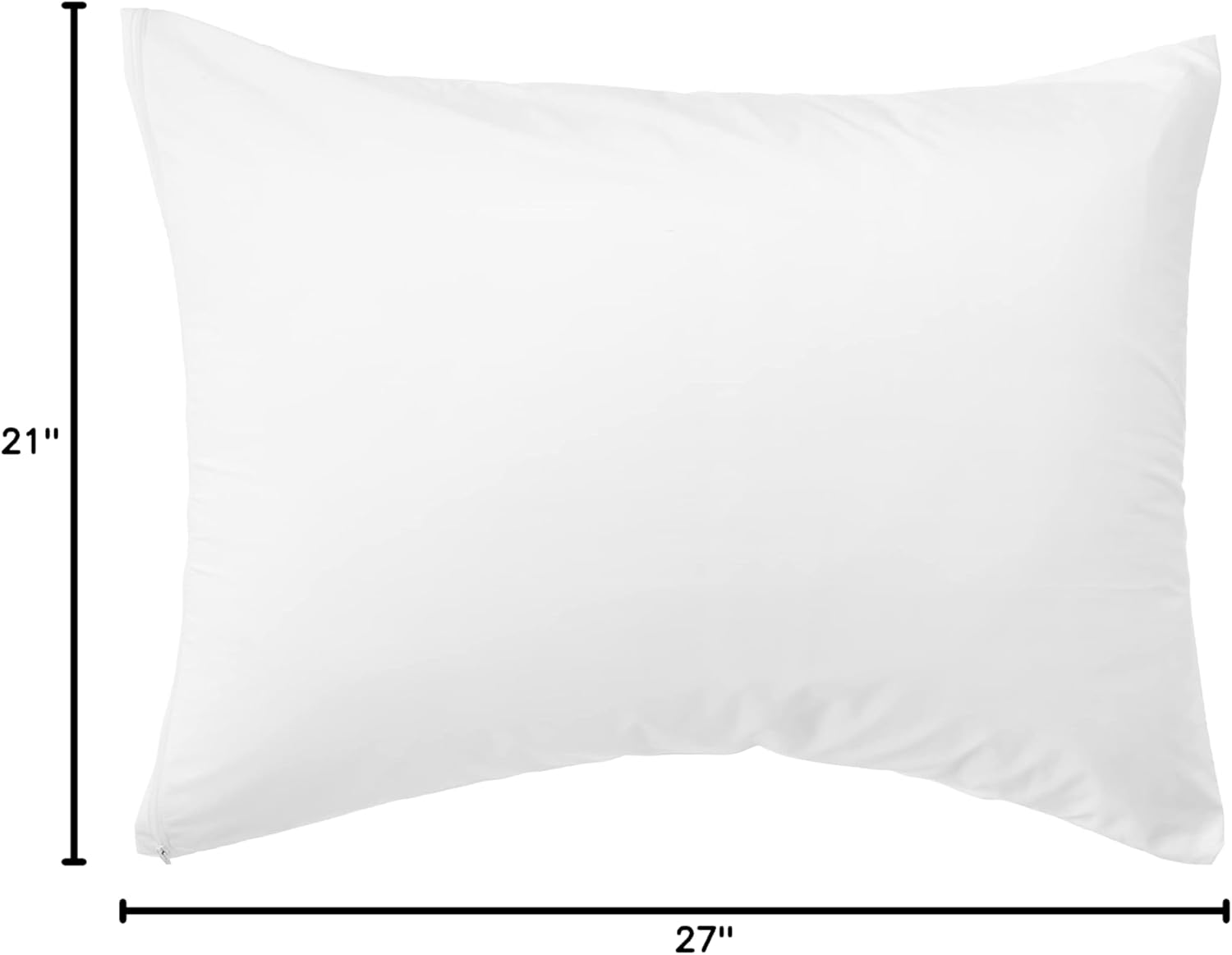 NationalAllergy National Allergy 100% Cotton Zippered Pillow Protector - Standard Size - White - 3 Pack - 300 Thread Count - Hypoallergenic…