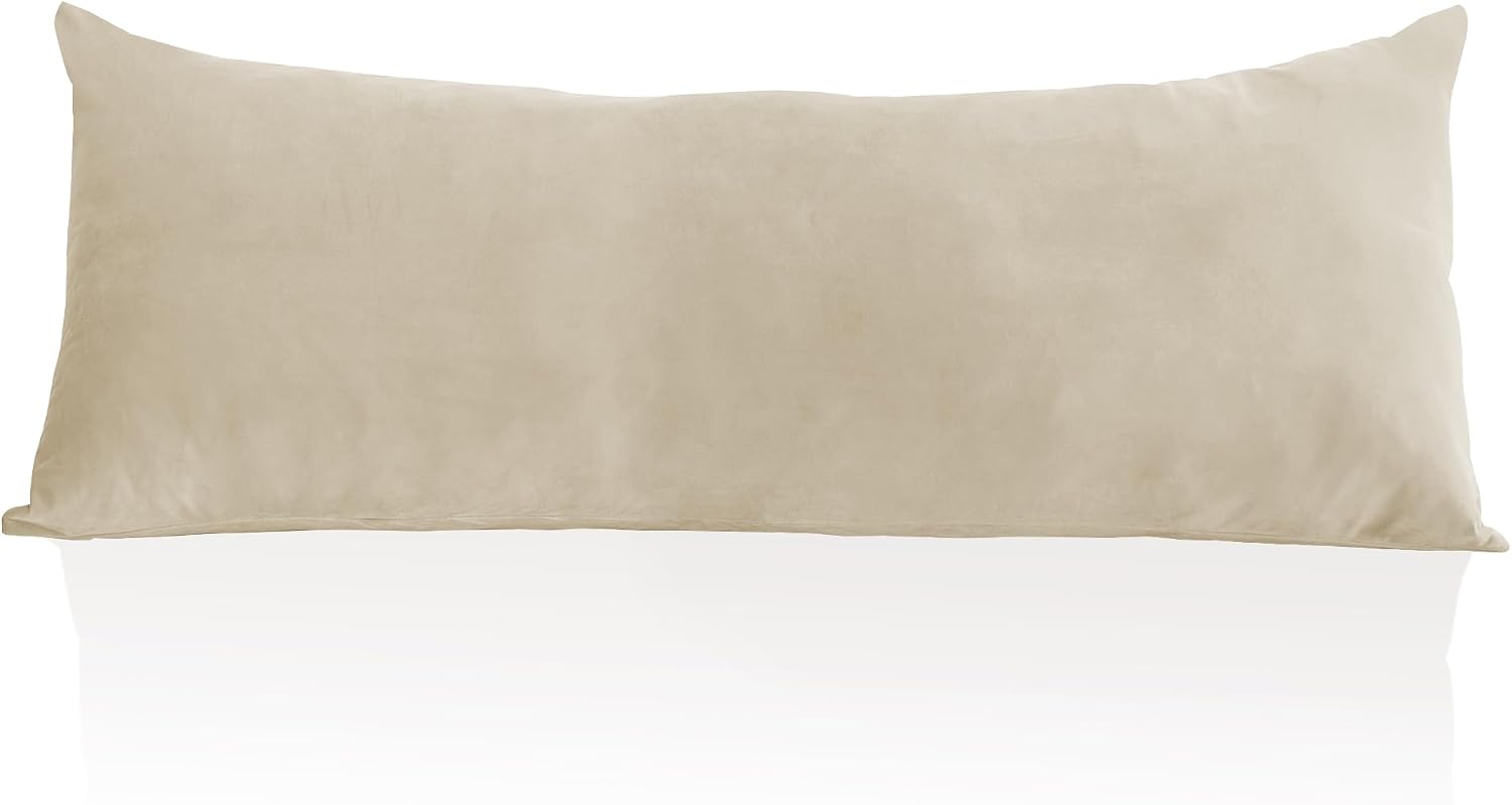 StangH Beige Velvet Body Pillow Cover Super Soft Large Pillowcase for Pregancy/Baby, Home Decoration for All Seasons Sofa Bedroom Theater,…