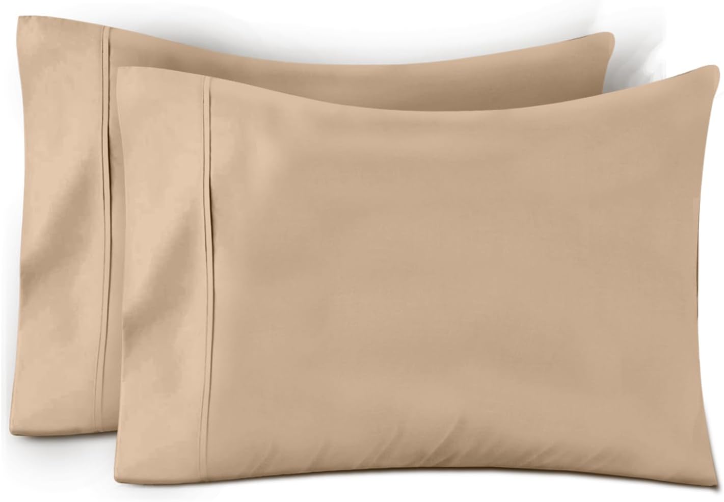 TEXAS LINEN CO. 100% Egyptian Cotton Pillow Cases Set of 2, Texan Talkin' Collection 600 Series Standard/Queen Pillowcase for Sleeping…