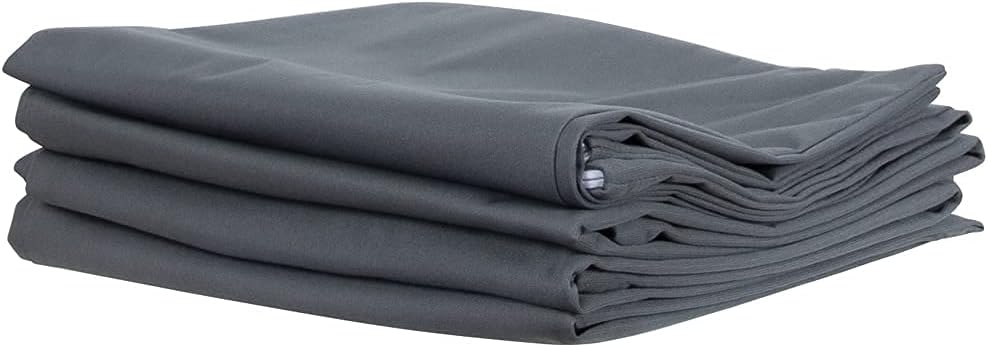 ForPro Professional Collection Premium Waterproof Pillow Protectors, Standard Size Pillow Cases with Zipper, Cool Grey, 4-Count