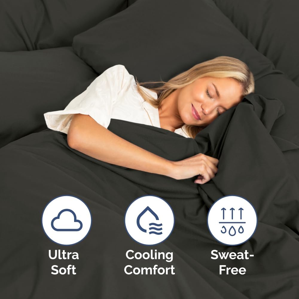 King Size 4 Piece Sheet Set - Comfy Breathable & Cooling Sheets - Hotel Luxury Bed Sheets for Women & Men - Deep Pockets, Easy-Fit, Extra…
