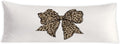 Trendy Coquette Leopard Bow 20x54 Body Pillow Cover, Coquette Room Decor, Cheetah Print Room Decor, Preppy Leopard Print Decorative Long…