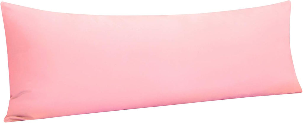 Ntbay Body Pillowcase - Brushed Microfiber 20x54 Pillowcase - Soft, Wrinkle-Free, Fade-Resistant, Stain-Resistant, Pink Body Pillow Cover w…