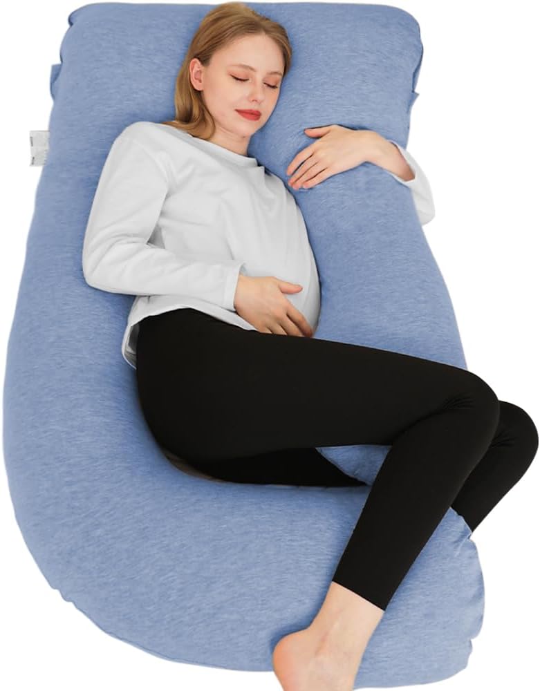 Chilling Home Pregnancy Pillow, U Shaped Pregnancy Pillows for Sleeping Full Body Pillow Maternity Pillow for Pregnant Women 58 inch…
