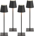 Kakanuo Cordless Rechargeable Table Lamp Black 5000mAh Battery Operated Lamps, 3 Colors Stepless Dimming Touch Lamp for Dining, Living…
