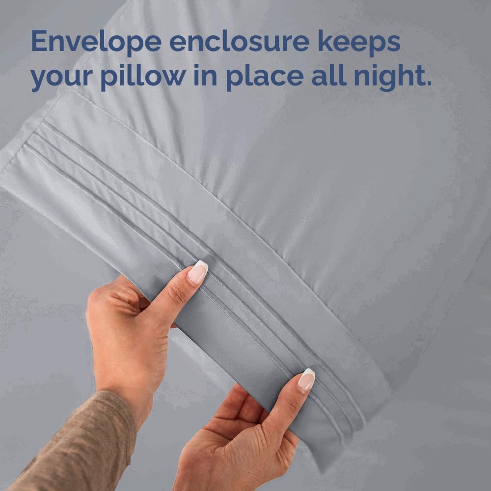 King Standard Pillow Cases Set of 8 - Ultra Soft Hotel Quality Pillowcase Covers - Comfy & Wrinkle Free - Shrink & Fade Resistant…