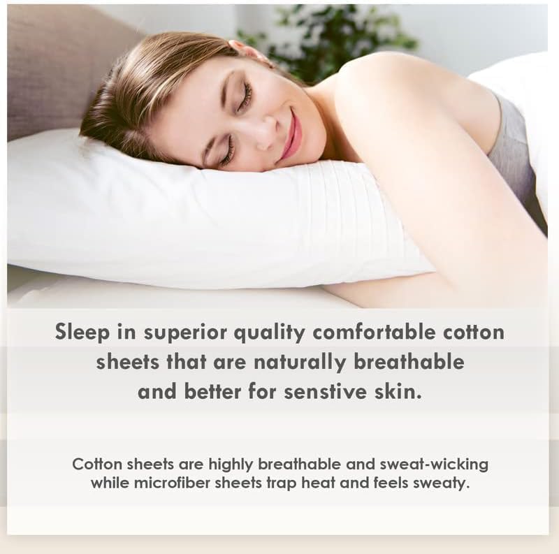 Pizuna Pure 100% Cotton Pillow Shams Queen Size Set of 2 Honey Gold, Luxurious 400 Thread Count Long Staple Cotton Sateen with Envelope Clo…