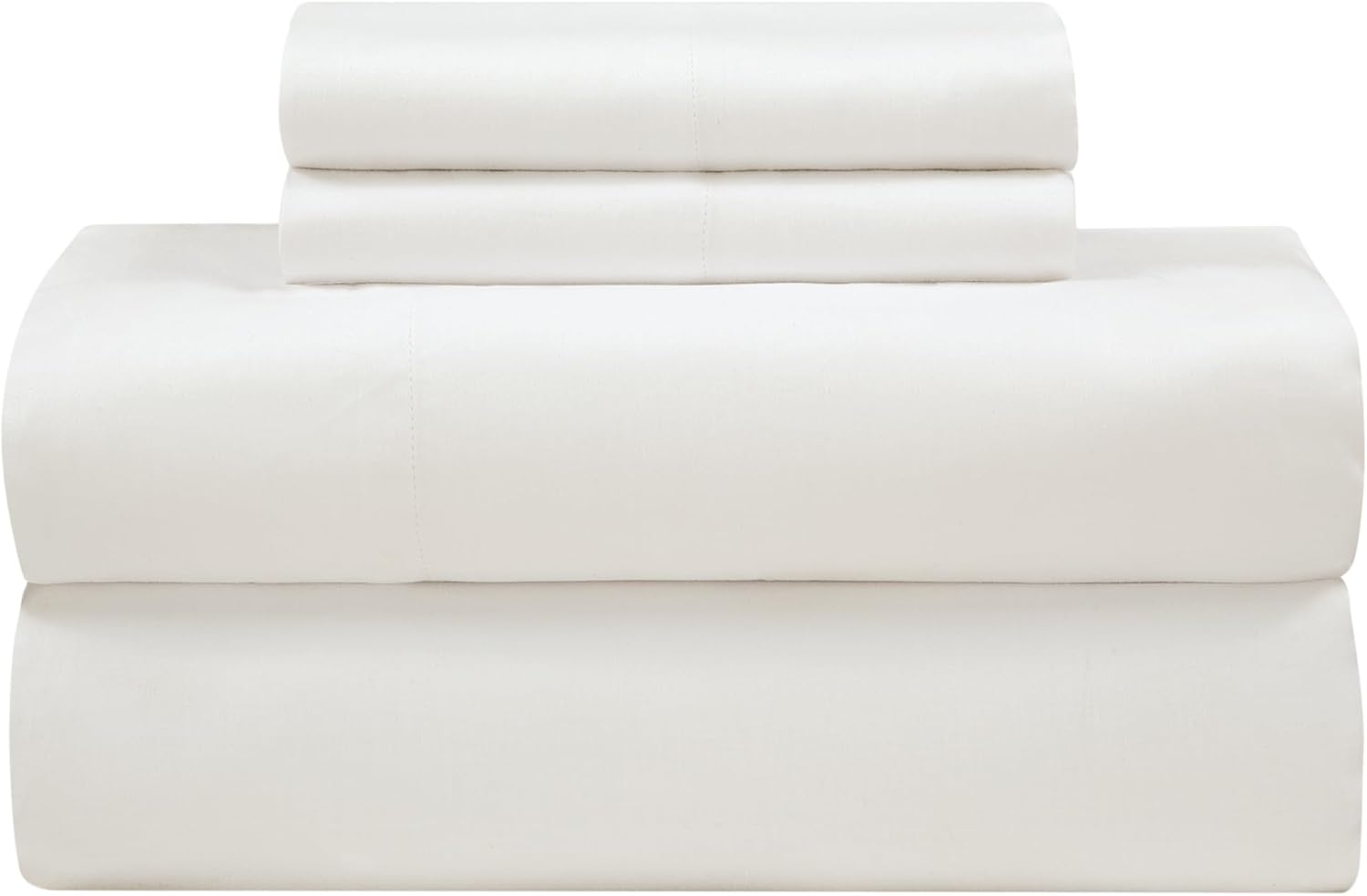 Royalelinens ROYALE LINENS 300 Thread Count Cotton Sateen Sheet Set - 4 Piece Twin XL Bed Sheets - 1 Fitted, 1 Flat & 2 Pillow Cases - Soft…