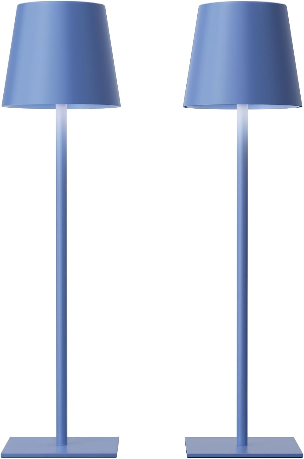 Kakanuo Navy Blue Rechargeable Table Lamp, 2 Pack Cordless Desk Lamp with 5000mAh Battery, Touch Control Stepless Dimming, Wireless Night…